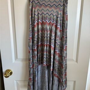 Multicolor Chevron Pattern Women's Skirt